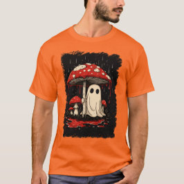 Spookachtige Schattigee geest onder bloederige pad T-shirt