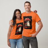 Spookachtige Schattigee geest onder bloederige pad T-shirt (Unisex)