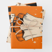 Spookachtige Schattigee Ghost Burnt Sinaasappel &  Inpakpapier Vel (In situ)