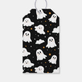 Spookachtige Schattigee Halloween Ghost Cloudy Sta Cadeaulabel (Voorkant)