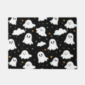 Spookachtige Schattigee Halloween Ghost Cloudy Sta Deurmat (Voorkant)