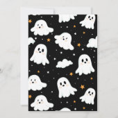 Spookachtige Schattigee Halloween Ghost Cloudy Sta Feestdagenkaart (Voorkant)