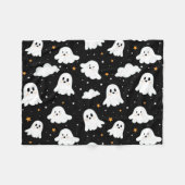 Spookachtige Schattigee Halloween Ghost Cloudy Sta Fleece Deken (Voorkant (Horizontaal))