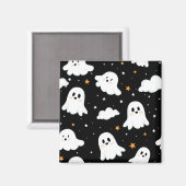Spookachtige Schattigee Halloween Ghost Cloudy Sta Magneet (Voorkant / Achterkant)
