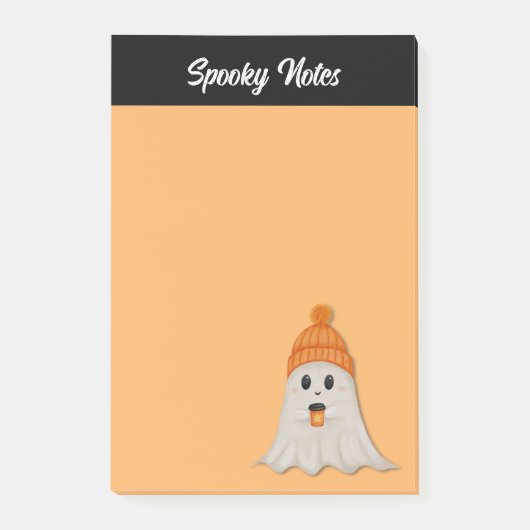 Spookachtige Schattigee Halloween Ghost Post-it® Notes (Voorkant)