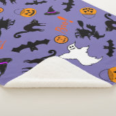 Spookachtige Schattigee Halloween Sherpa Fleece Bl Deken (3/4)