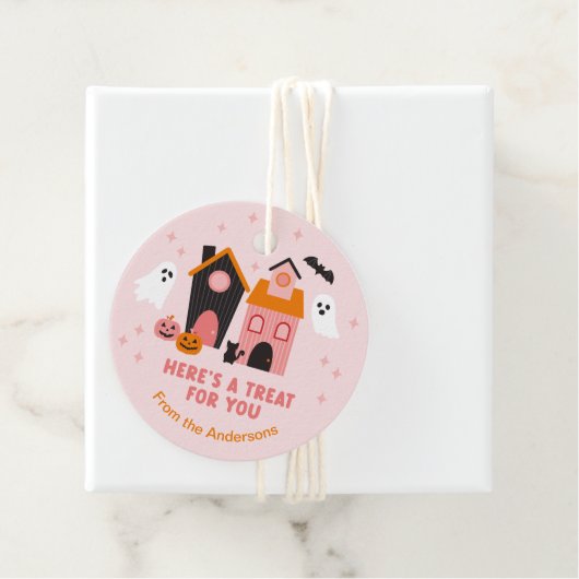 Spookachtige Schattigee Halloween spookhuizen Bedankjes Labels (In situ)