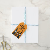Spookachtige Schattigee heksen met naam Happy Hall Cadeaulabel (Met Touw)