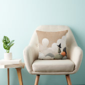 Spookachtige Schattigee heksenkunst Halloween Nurs Kussen (Stoel)