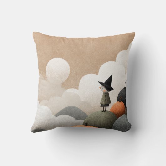 Spookachtige Schattigee heksenkunst Halloween Nurs Kussen (Achterkant)