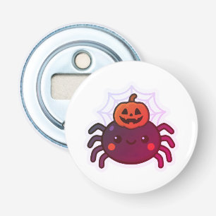 Spookachtige Schattigee Kawaii Halloween Spider Button Flesopener