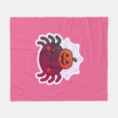 Spookachtige Schattigee Kawaii Halloween Spider Fleece Deken (Voorkant (Horizontaal))