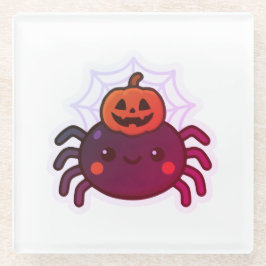 Spookachtige Schattigee Kawaii Halloween Spider Glazen Onderzetter