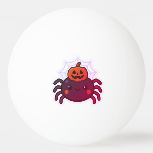 Spookachtige Schattigee Kawaii Halloween Spider Pingpongbal (Voorkant)