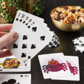 Spookachtige Schattigee Kawaii Halloween Spider Pokerkaarten (Insitu)