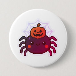 Spookachtige Schattigee Kawaii Halloween Spider Ronde Button 7,6 Cm
