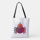 Spookachtige Schattigee Kawaii Halloween Spider Tote Bag (Achterkant)