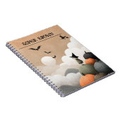 Spookachtige Schattigee Waterverf Halloween Witch  Notitieboek (Rechterzijde)