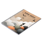 Spookachtige Schattigee Waterverf Halloween Witch  Notitieboek (Linkerzijde)