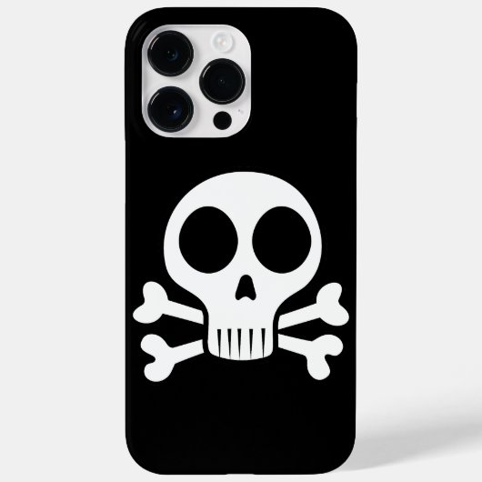 Spookachtige schedel op een zwarte achtergrond Case-Mate iPhone case (Achterkant)