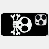 Spookachtige schedel op een zwarte achtergrond Case-Mate iPhone case (Achterkant (horizontaal))