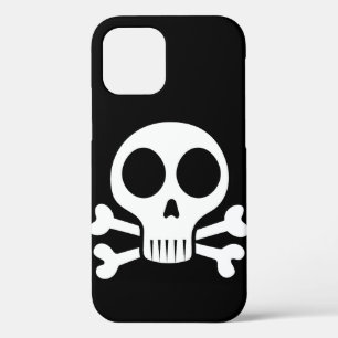 Spookachtige schedel op een zwarte achtergrond Case-Mate iPhone case