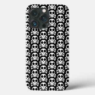 Spookachtige schedel op een zwarte achtergrond Case-Mate iPhone case