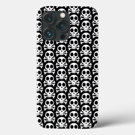 Spookachtige schedel op een zwarte achtergrond Case-Mate iPhone case (Achterkant)