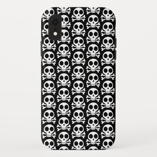 Spookachtige schedel op een zwarte achtergrond Case-Mate iPhone case (Achterkant)
