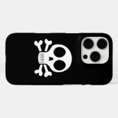 Spookachtige schedel op een zwarte achtergrond Case-Mate iPhone case (Achterkant (horizontaal))