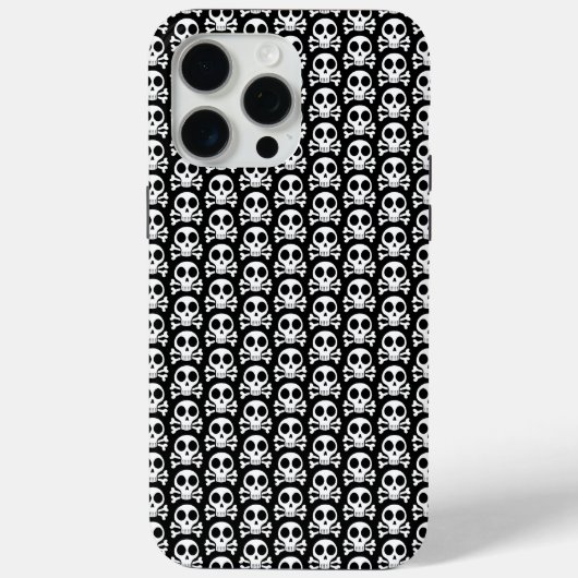 Spookachtige schedel op een zwarte achtergrond Case-Mate iPhone case (Achterkant)