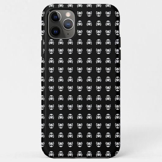Spookachtige schedel op een zwarte achtergrond Case-Mate iPhone case (Achterkant)