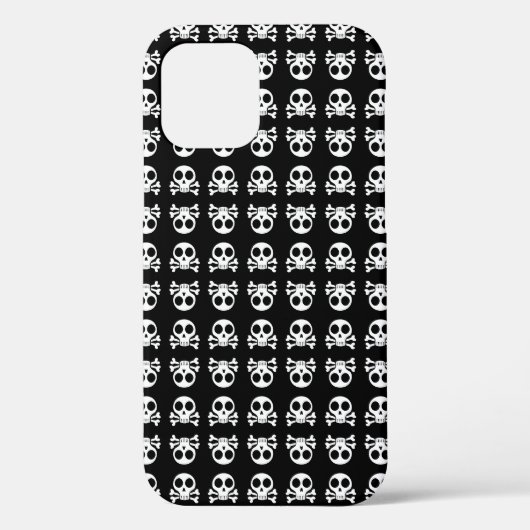 Spookachtige schedel op een zwarte achtergrond Case-Mate iPhone case (Achterkant)