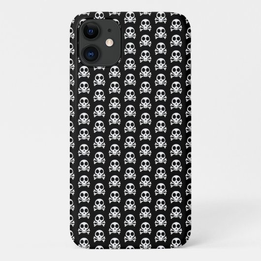 Spookachtige schedel op een zwarte achtergrond Case-Mate iPhone case (Achterkant)