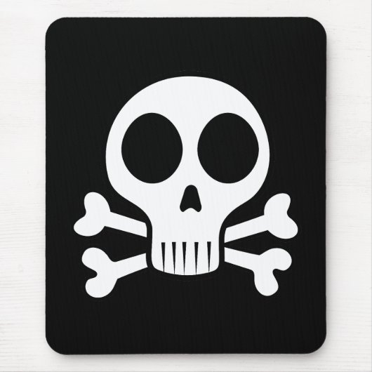 Spookachtige schedel op een zwarte achtergrond muismat (Voorkant)