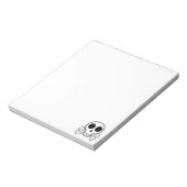 Spookachtige schedel op een zwarte achtergrond notitieblok (Linkerzijde)