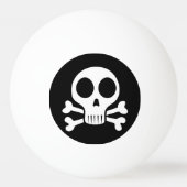 Spookachtige schedel op een zwarte achtergrond pingpongbal (Achterkant)