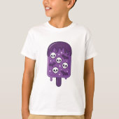 Spookachtige schedel Popsicle griezelige Schattige T-shirt (Voorkant)