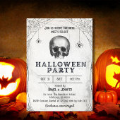 spookachtige schedel skeletspin Halloween Kaart