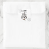 Spookachtige schorpioen vierkante sticker (Tas)