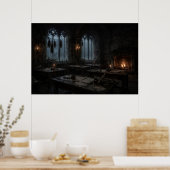 Spookachtige Scriptorium Poster (Keuken)