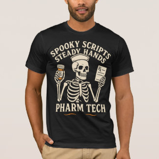 Spookachtige scripts, vaste handen - Pharm Tech Sk T-shirt