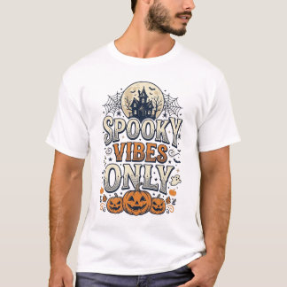 Spookachtige Sfeer Alleen Halloween Geest Pompoen  T-shirt
