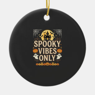 Spookachtige Sfeer Alleen Halloween Geesten Kastee Keramisch Ornament