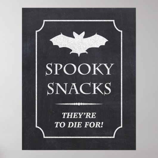 Spookachtige snacks die ze moeten sterven voor Hal Poster (Voorkant)