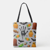 Spookachtige snoepjes en schaduwen tote bag (Achterkant)
