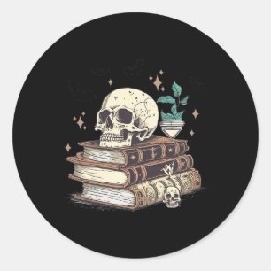 Spookachtige spellingsboeken ronde sticker