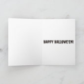 Spookachtige spin 'Boe!' Halloweenkaart Kaart (Binnen)