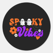 Spookachtige Spoken Geesten Ronde Sticker (Voorkant)