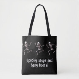 Spookachtige stappen en benige beats! tote bag
